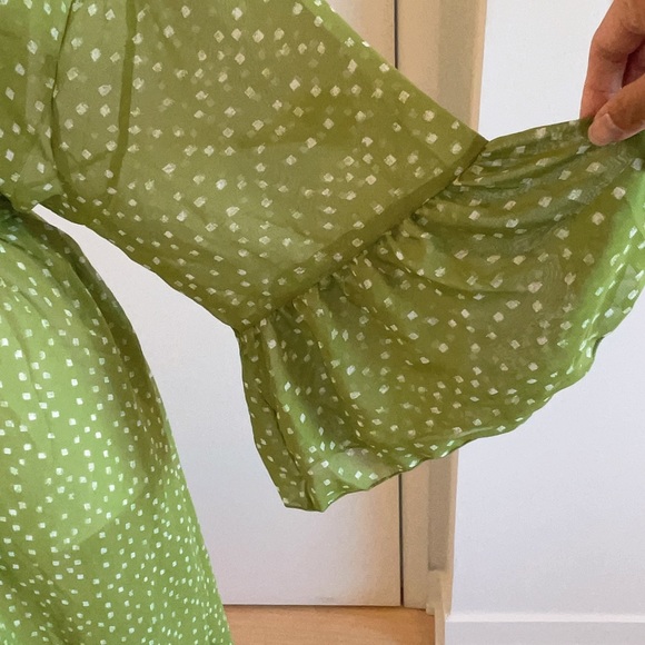 NEW Beach Bikini Cover Up - Light Green Patterned - Picture 5 of 10